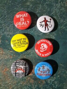 Foo Fighters Collectible Pin Button Set - Multicolor